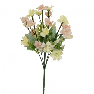 Buchet flori artificiale piersică-crem 36 cm